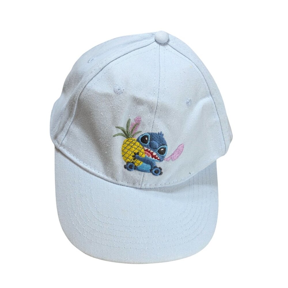 Disney Stitch Blue Baseball Cap With Pineapple Embroidery Adjustable Strap Adult